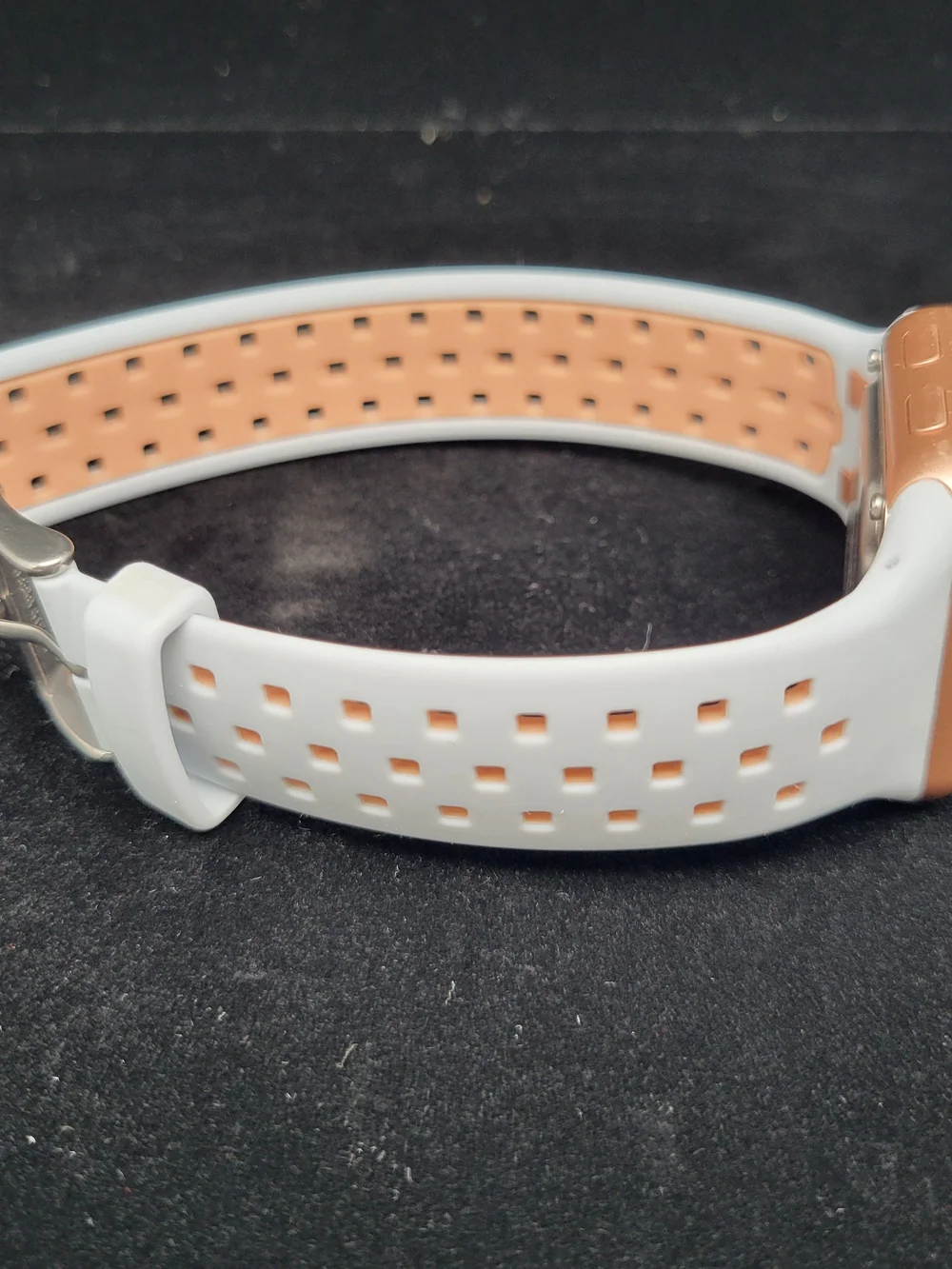 Armitron White Digital Watch with Rose Gold Bezel